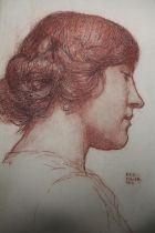 Archibald Elliot Haswell-Miller (British. 1887 - 1979). Coloured pencil on board. Profile