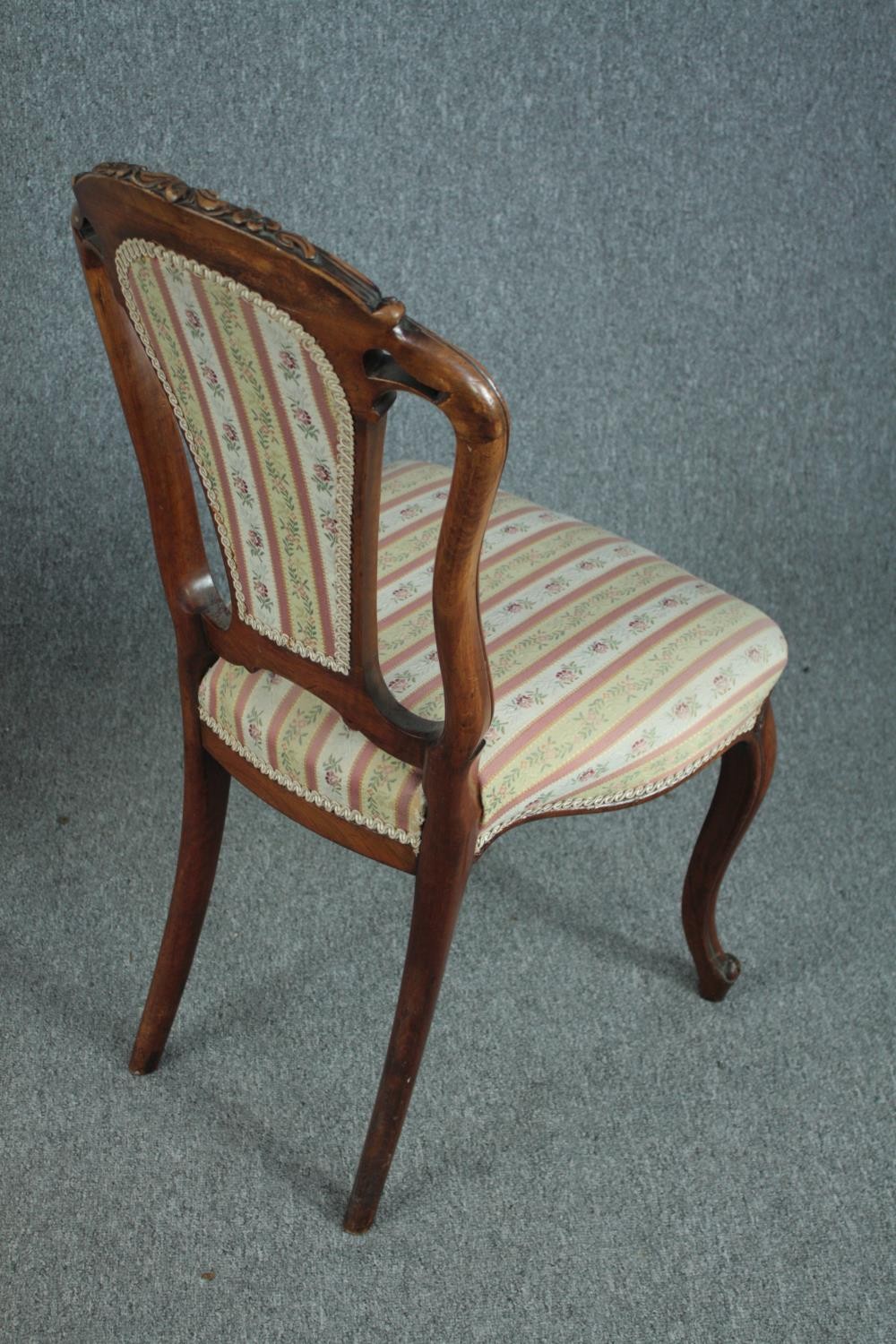 Dining chairs, a pair Victorian mahogany. - Image 4 of 5