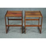 Lamp or occasional tables, a pair mid century vintage. H.45 W.38 D.37cm. (each)