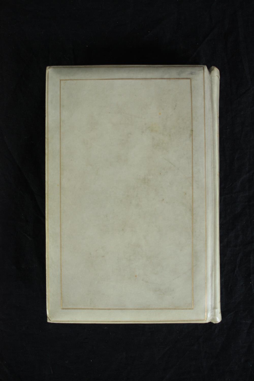 Full vellum binding presented to 'The Right Hon. Alfred Lord Tennyson Poet Laureate' by the author - Image 3 of 4