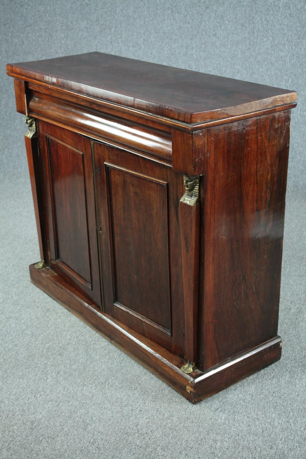 Chiffonier, Regency rosewood Egyptian revival with ormolu mounts. H.91 W.106 D.40cm. - Image 2 of 7