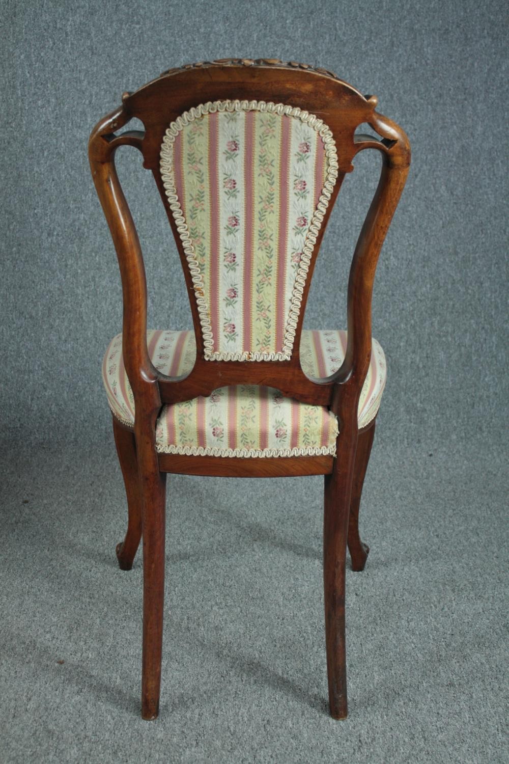 Dining chairs, a pair Victorian mahogany. - Image 5 of 5