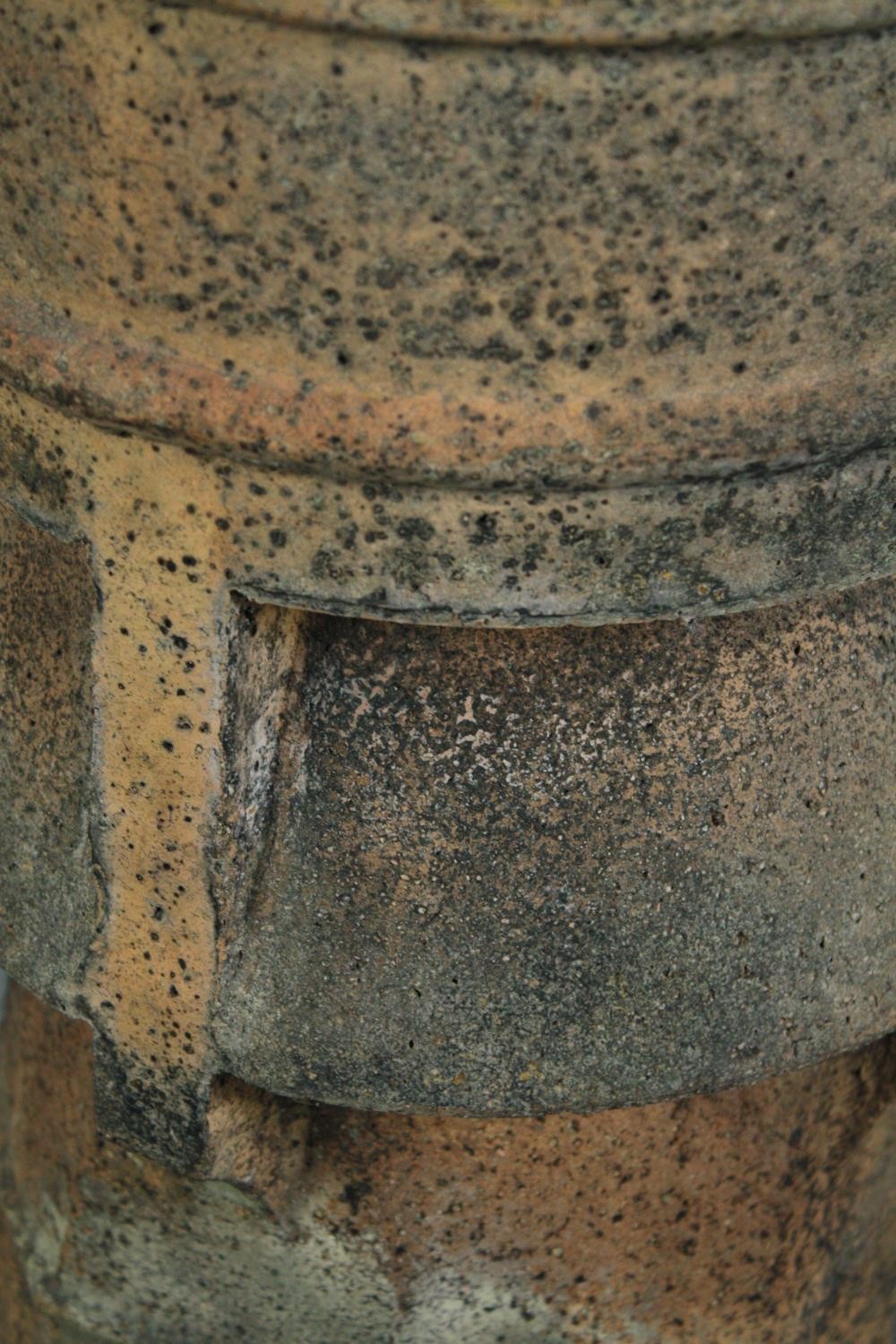 A 19th century terracotta chimney pot. H.88 Dia.30cm. - Image 5 of 5