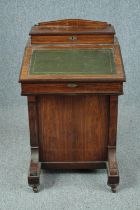 Davenport, pedestal desk, late Victorian rosewood. H.90 W.53 D.54cm.