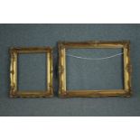 Two decorative gilt frames. H.73 W.92cm. largest)