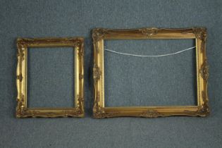 Two decorative gilt frames. H.73 W.92cm. largest)