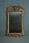 Pier mirror, Georgian carved giltwood with original bevelled plate. H.111 W.61cm.