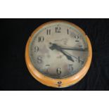 Magneta Electric London. Wall clock. Mains power supply operated. 200 250v. Probably 1940's but