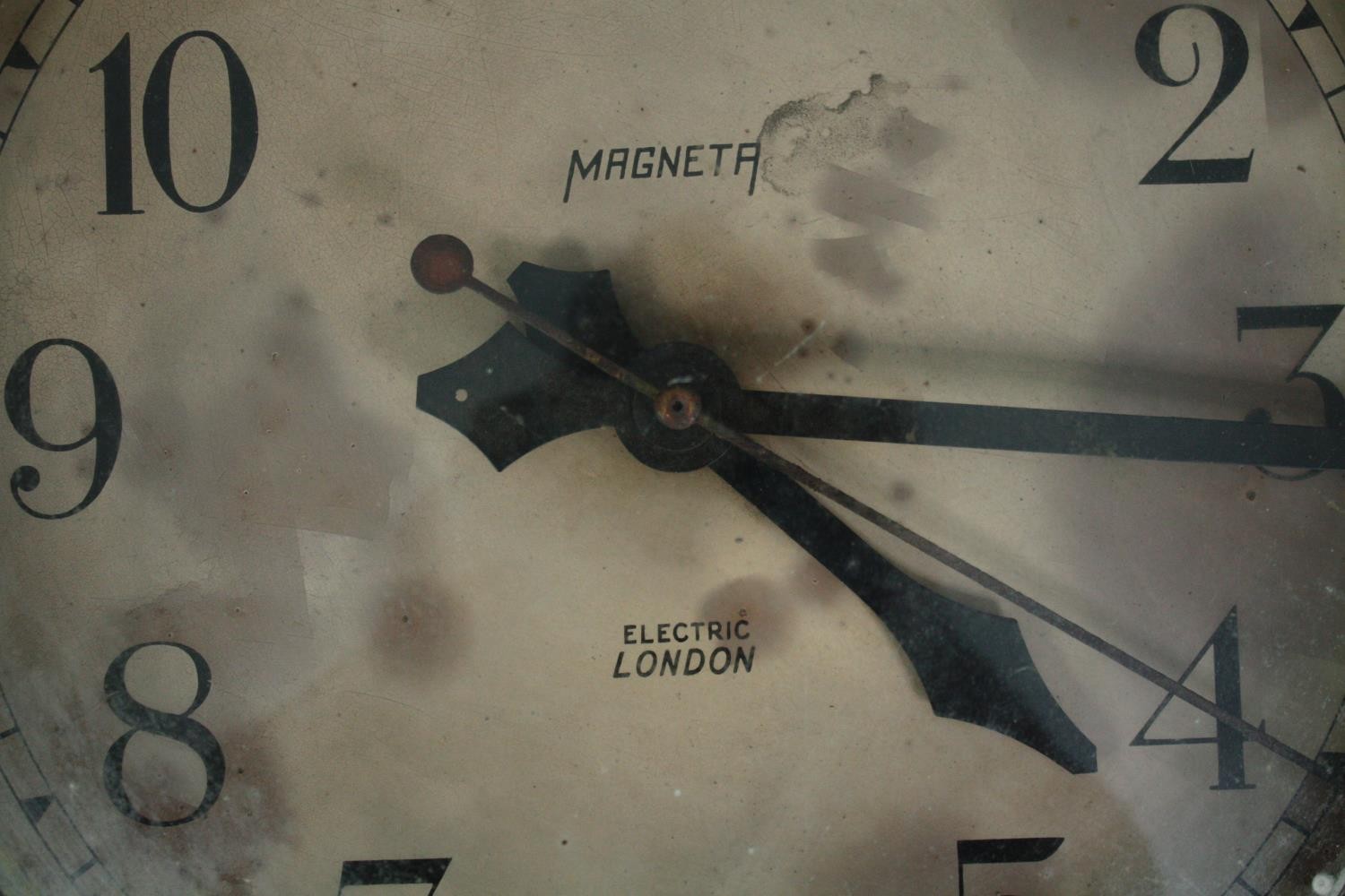 Magneta Electric London. Wall clock. Mains power supply operated. 200 250v. Probably 1940's but - Image 2 of 4