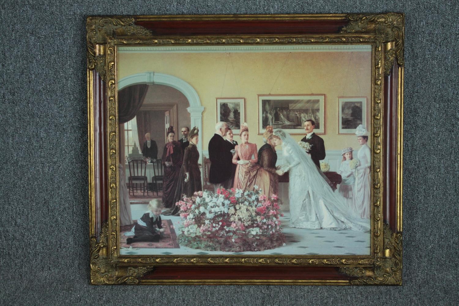 Jessica Hayllar. Framed print. 'Fresh from the Altar'. In a decorative gilt frame. H.64 W.74cm. - Image 2 of 4