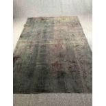 Carpet, Persian style faux distressed. L.287 W.200cm.