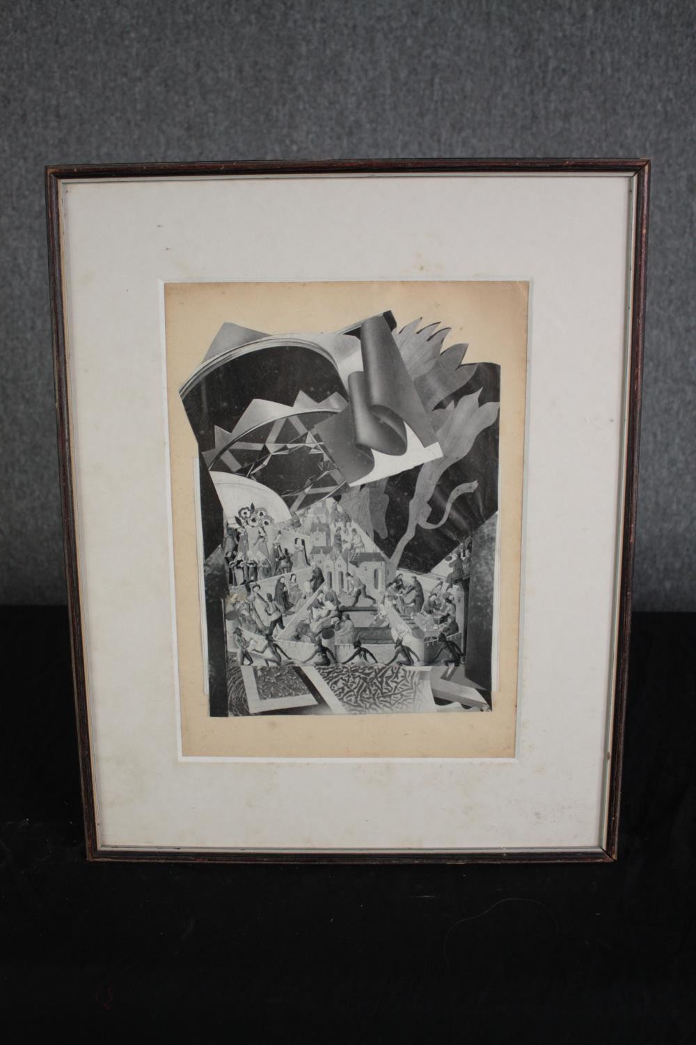 Collage. Unsigned. Framed and glazed. H.51 W.41 cm. - Image 2 of 3