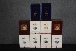 Bell's Whisky. A mixed collection of ten unopened presentation decanter bottles. Special