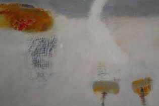 Shirley Foote. Oil painting on canvas titled 'Talking Sands'. Abstract. Signed with initials lower