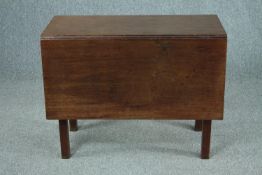 Dining table, Georgian mahogany with drop leaf and gateleg action. H.72 W.127 D.94cm. (extended)
