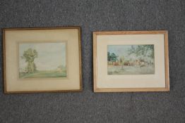 H. A. Linton (British). A watercolour, rural scene and a similar signed R Palmer Baines. H.42 W.