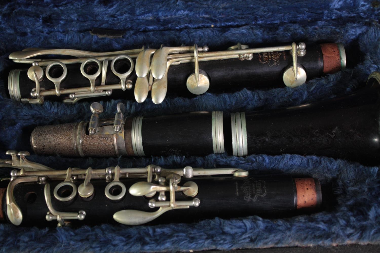 A Selmer Sterling clarinet. 'Made in France'. In a fitted case. H.35 W.20cm. Case) - Image 2 of 4