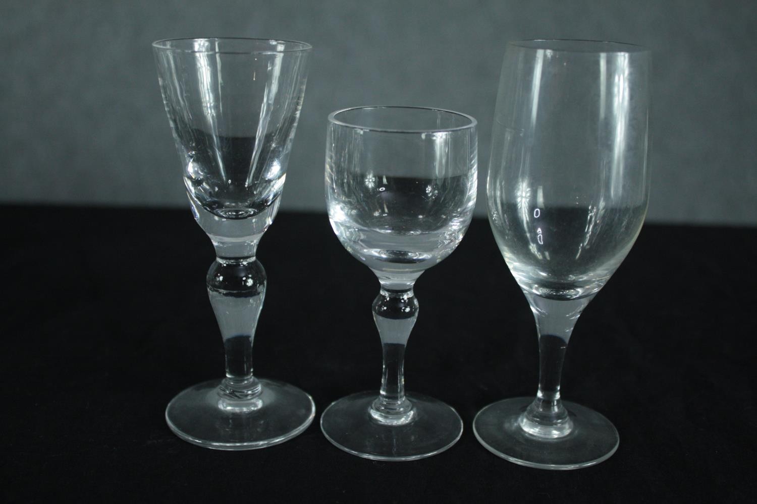 A mixed collection of stemmed glasses including six Kosta Boda highball glasses. H.19cm. (largest) - Image 6 of 6
