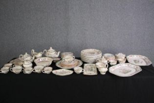 A large Copeland Spode dining and tea set. L.38 W.28cm. (largest)