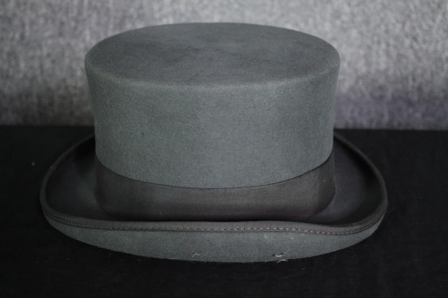 Two top hats and a Homburg. The black top hat made by PJ Powell. Size large, medium and size 7. - Image 6 of 8