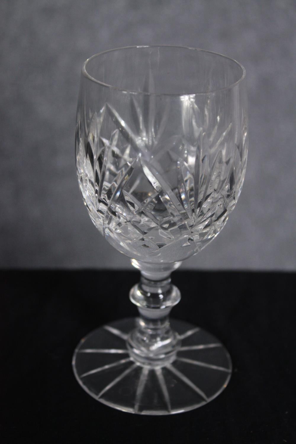 Nine sherry glasses. Cut glass. H.14cm. (each) - Image 2 of 3