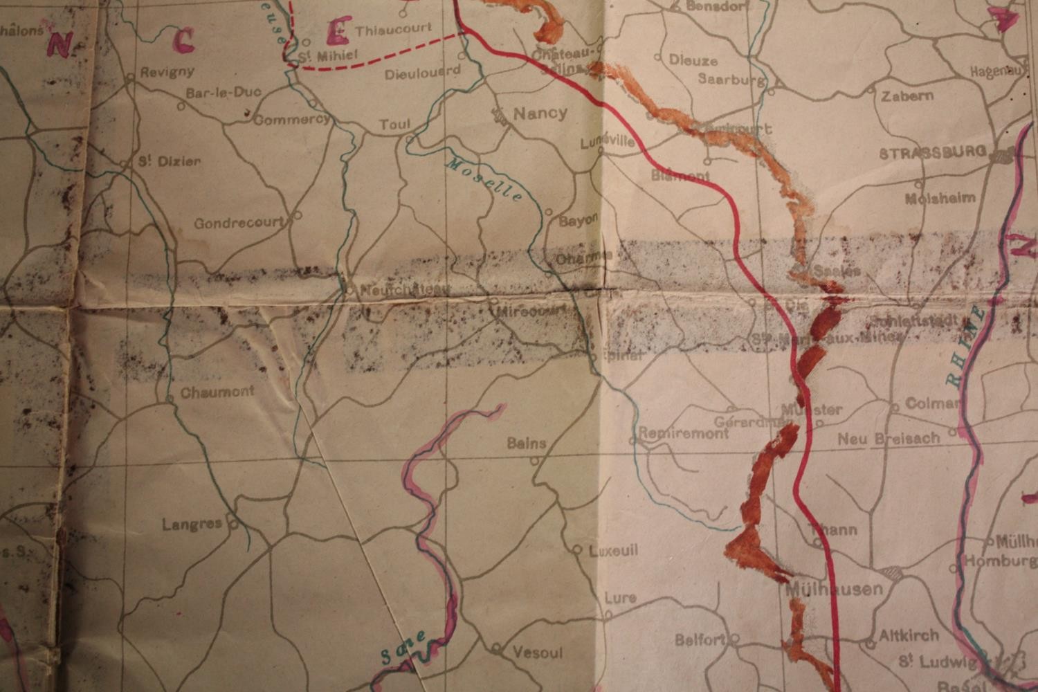 A fascinating trench or situation map detailing the allied advance from the 30th July to 5th - Image 7 of 7