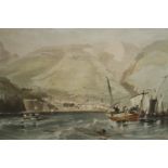 Funchal Bay. Lithograph. Framed and glazed. H.37 W.52cm.