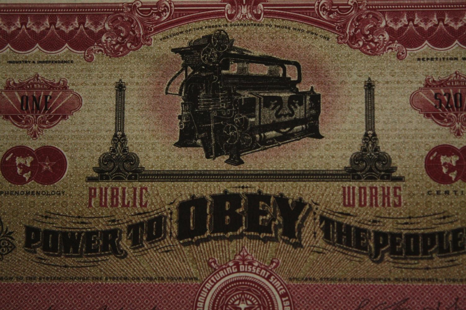 Shepard Fairey OBEY. Twelve double sided 'Bank of Capitalism' notes. "Obedience is the most valuable - Image 5 of 6