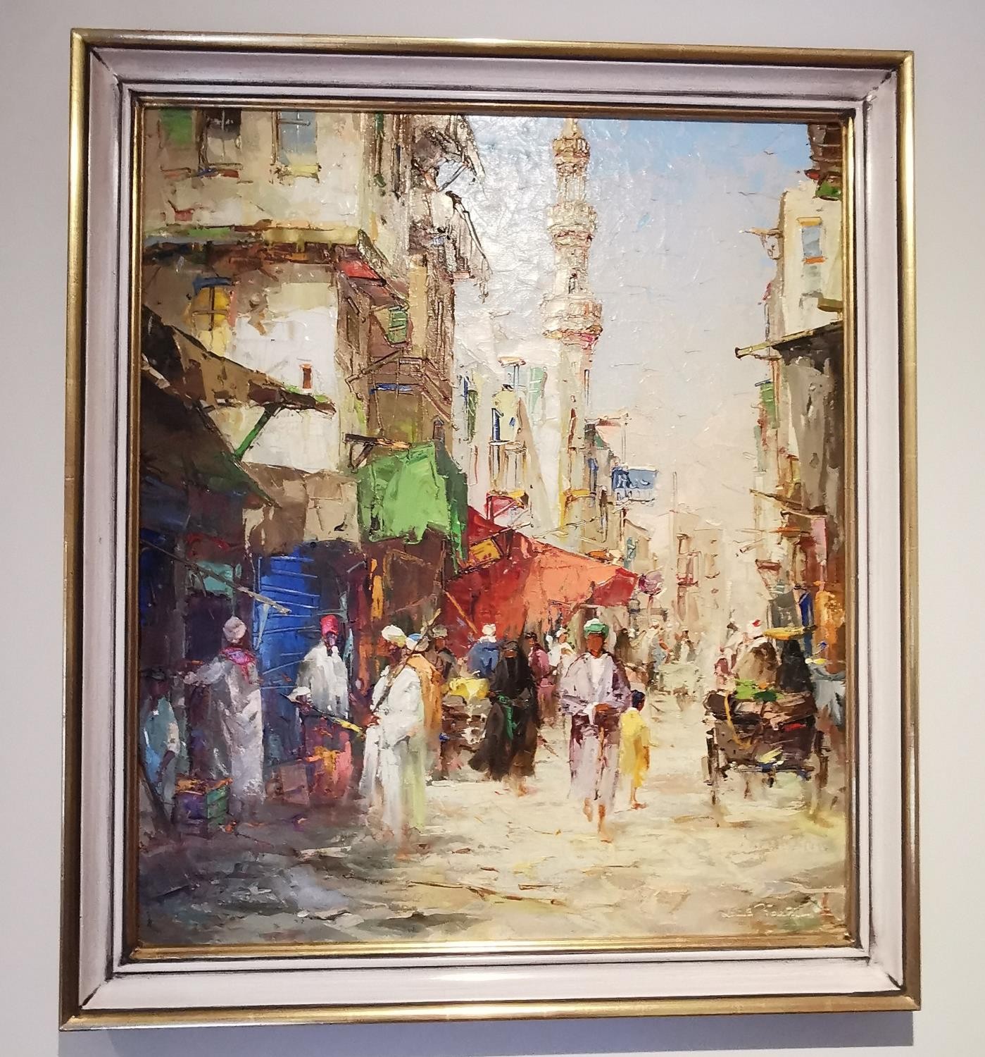 Reinhard Bartsch (1925-1990), oil on canvas of an Egyptian street scene, signed and titled to the - Image 2 of 6