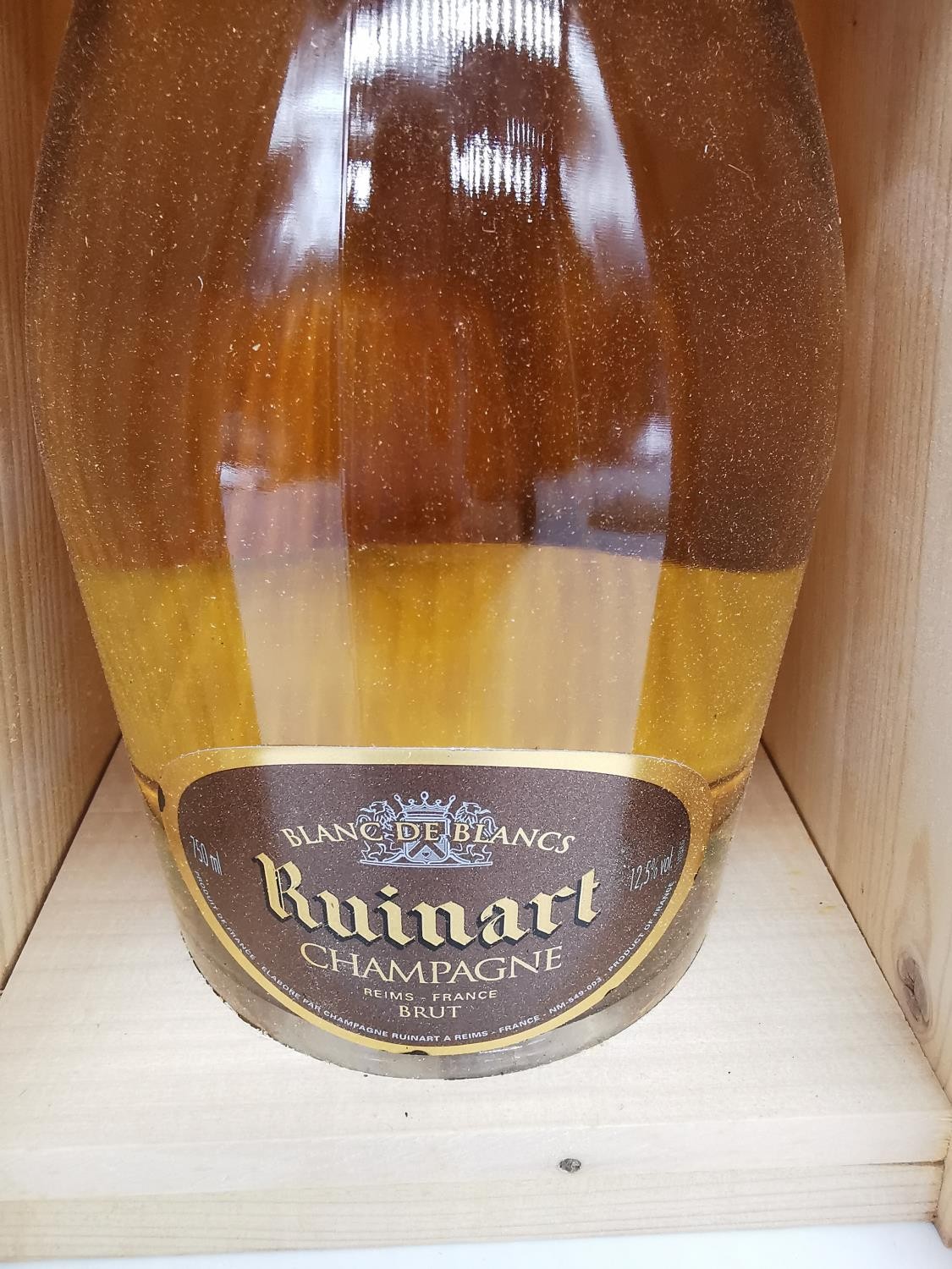 A limited edition 2013 Ruinart Champagne Brut bottle in reclaimed wood case designed by Piet Hein - Image 3 of 7