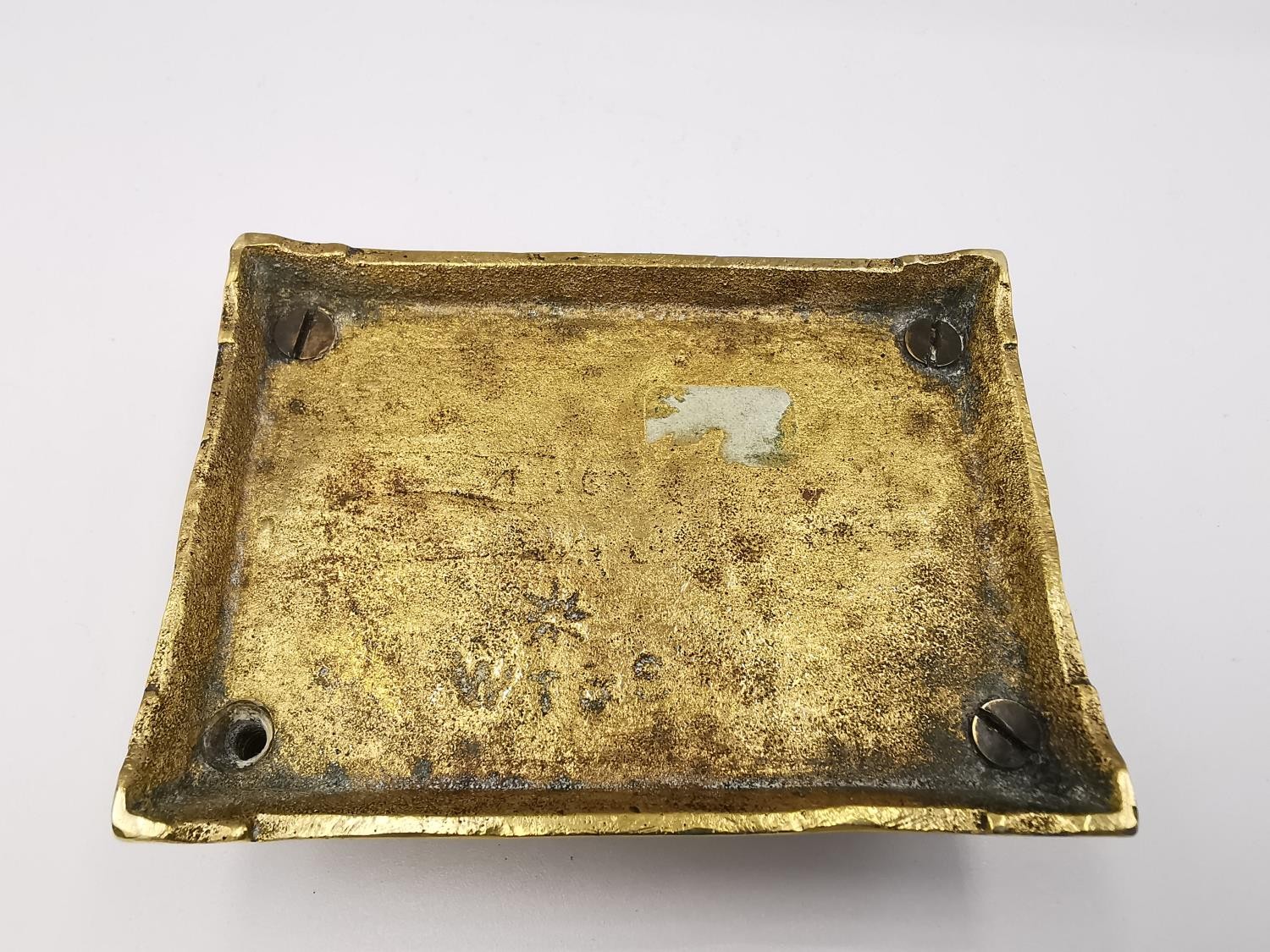 A collection of five 19th century and early 20th century brass stamp boxes, including one with a - Image 7 of 8