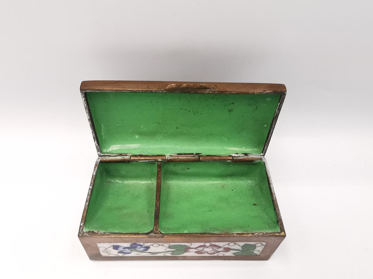 A collection of silver plate, enamel and inlaid 19th and 20th century stamp boxes, including a - Image 3 of 15