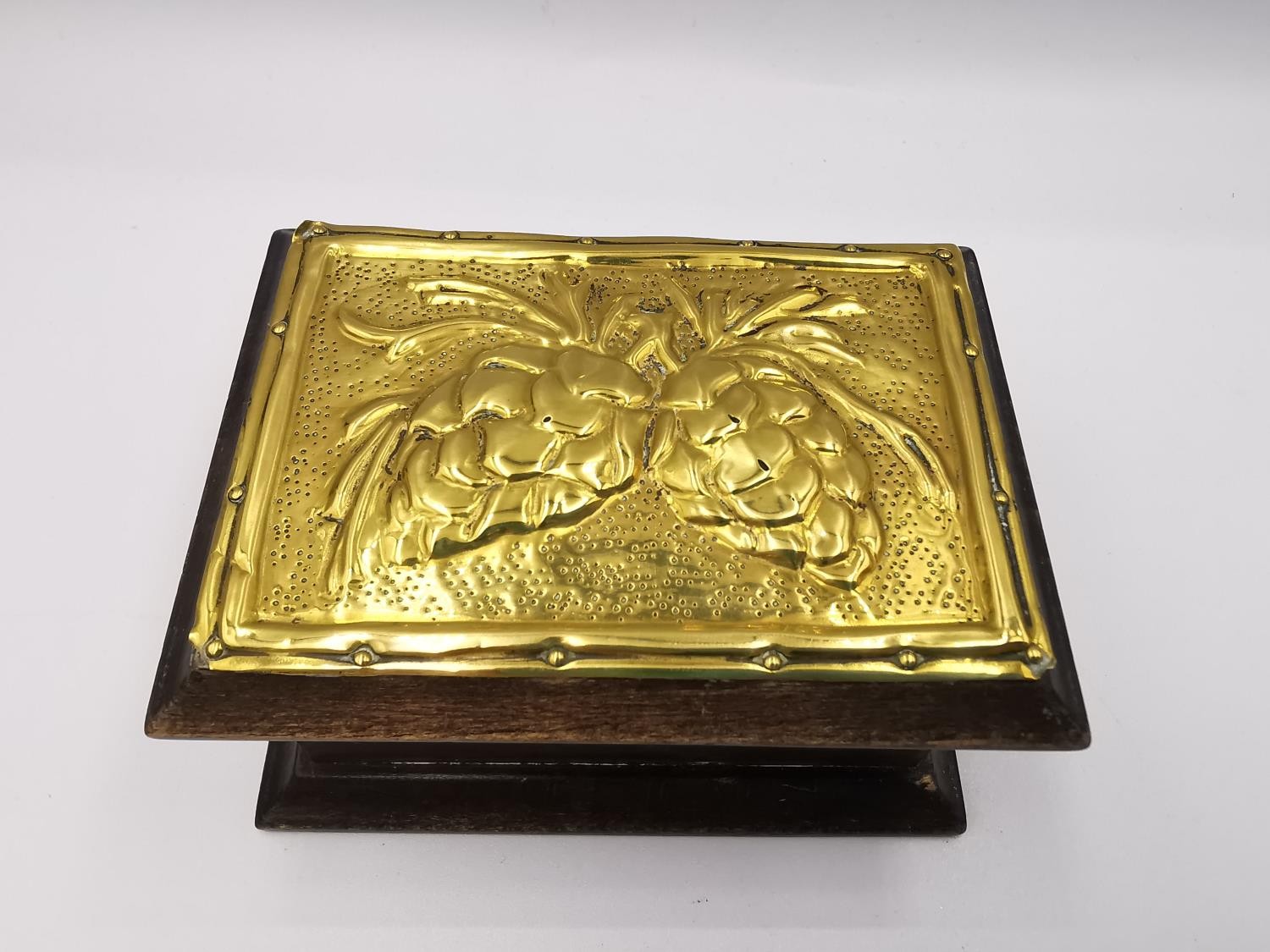 A collection of five 19th century and early 20th century brass stamp boxes, including one with a - Image 3 of 8