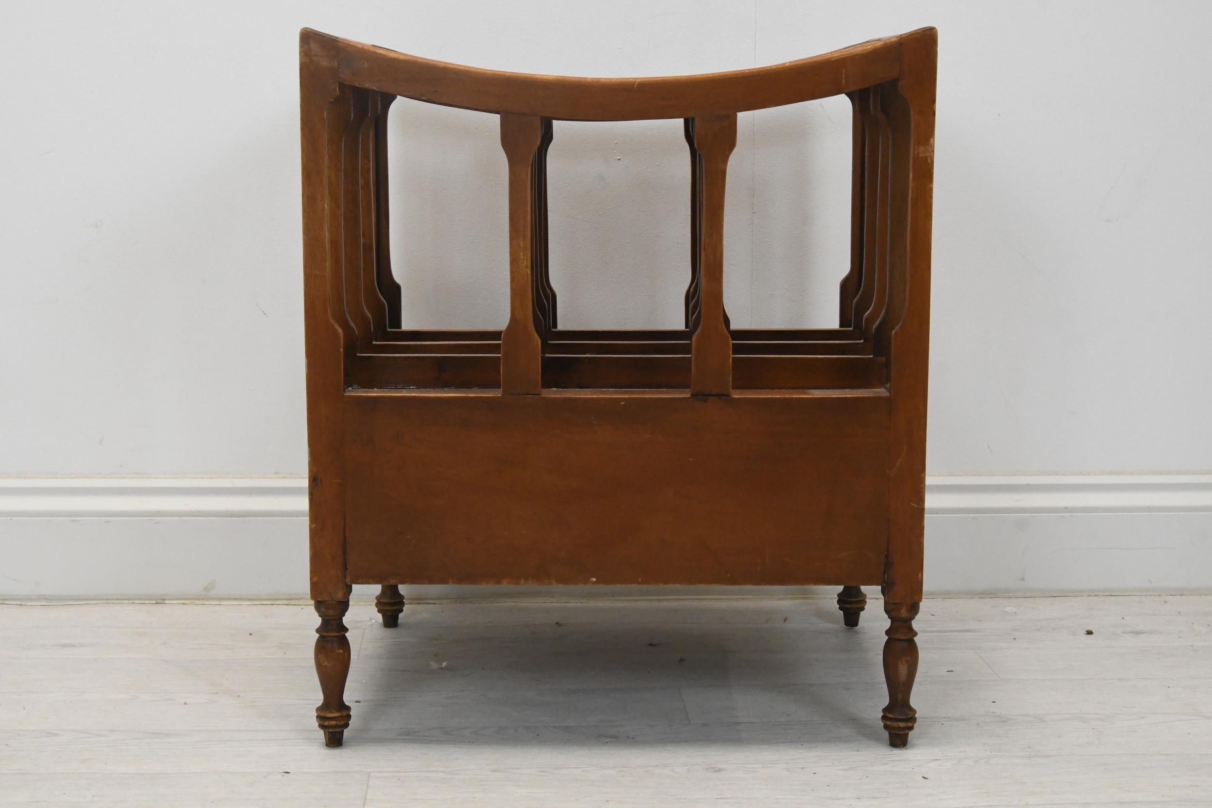 Canterbury type magazine rack, Regency style mahogany. H.54 W.47 D.38 - Image 4 of 5