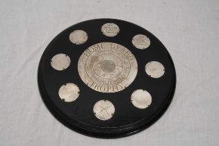 A Home Guard shooting award plaque. 30cm diameter