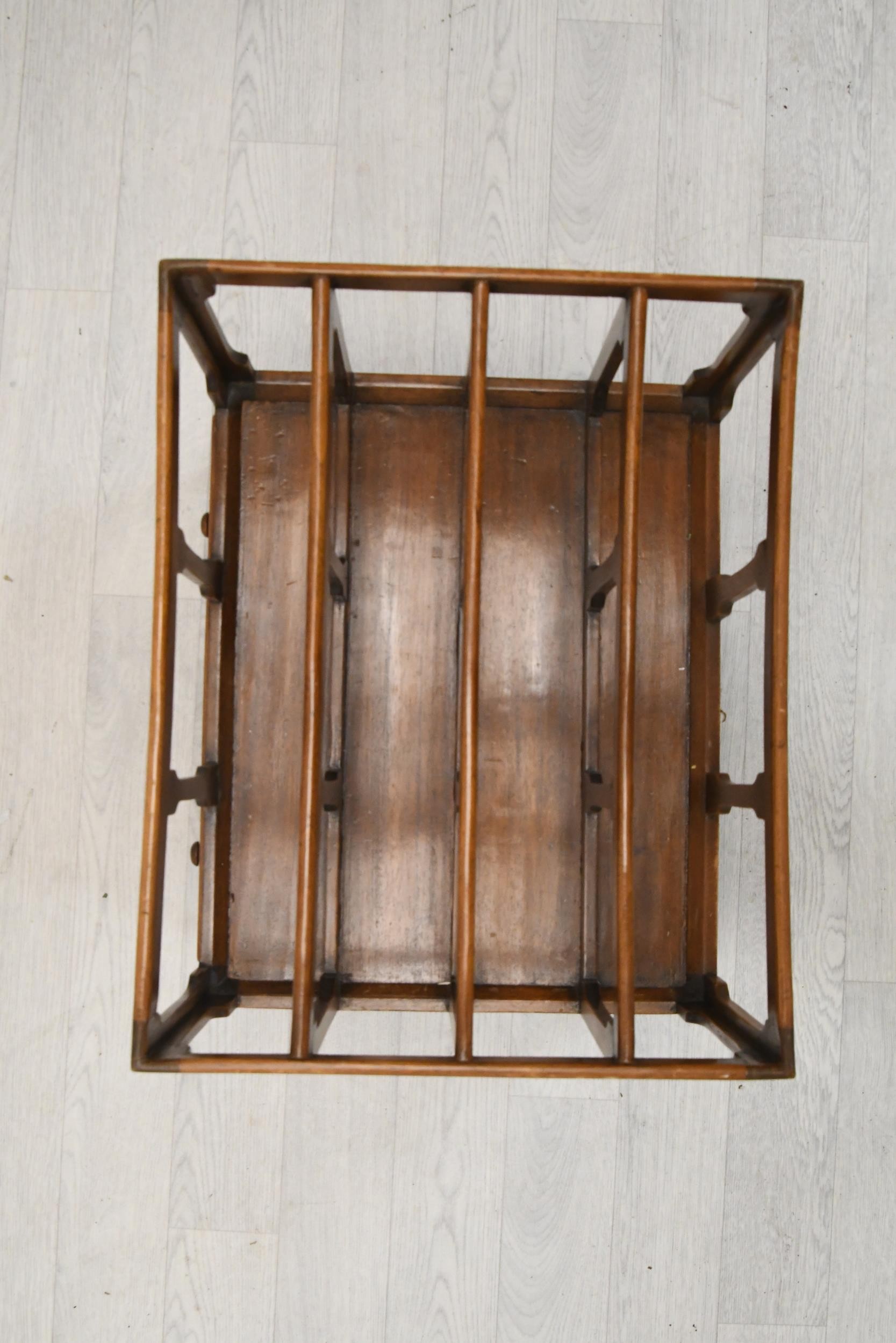 Canterbury type magazine rack, Regency style mahogany. H.54 W.47 D.38 - Image 5 of 5