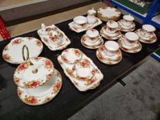 A collection of Royal Albert Old Country Roses porcelain.