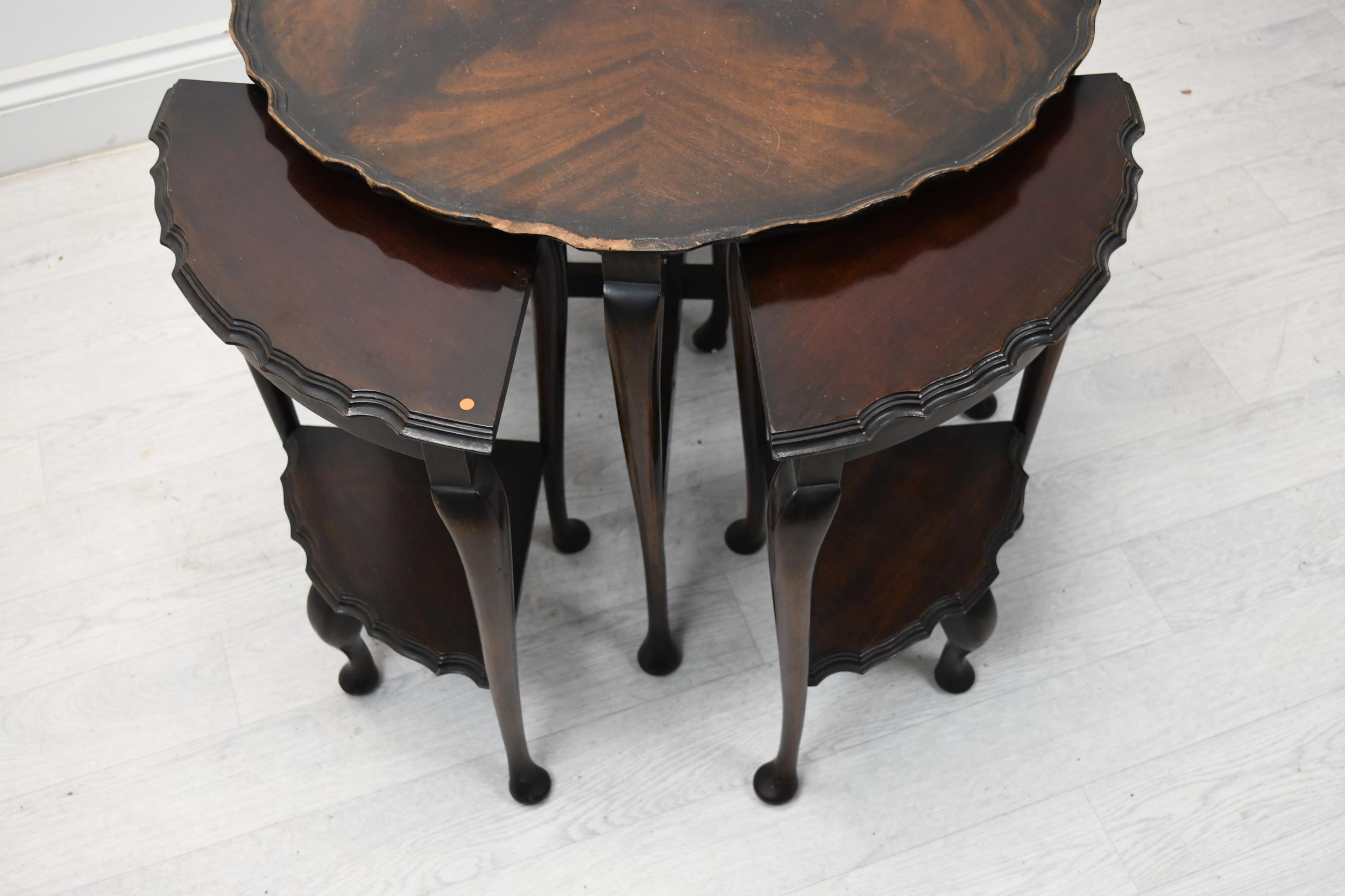 Nest of tables, Georgian style mahogany. H.58, 63cm diameter - Bild 3 aus 3