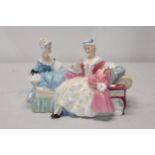 A Royal Doulton figure group, Love Letters. H.20 W.14 D.14