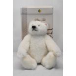 A boxed Steiff bear, Polar Ted. Bear is 30cm high