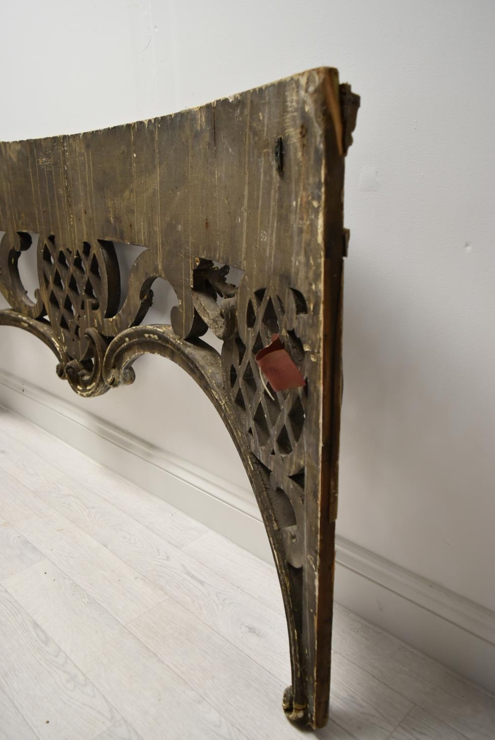 Two pieces of wooden pierced fretwork, possibly from the edges of a pub table. H.84 W.165 D.20cm - Image 10 of 23