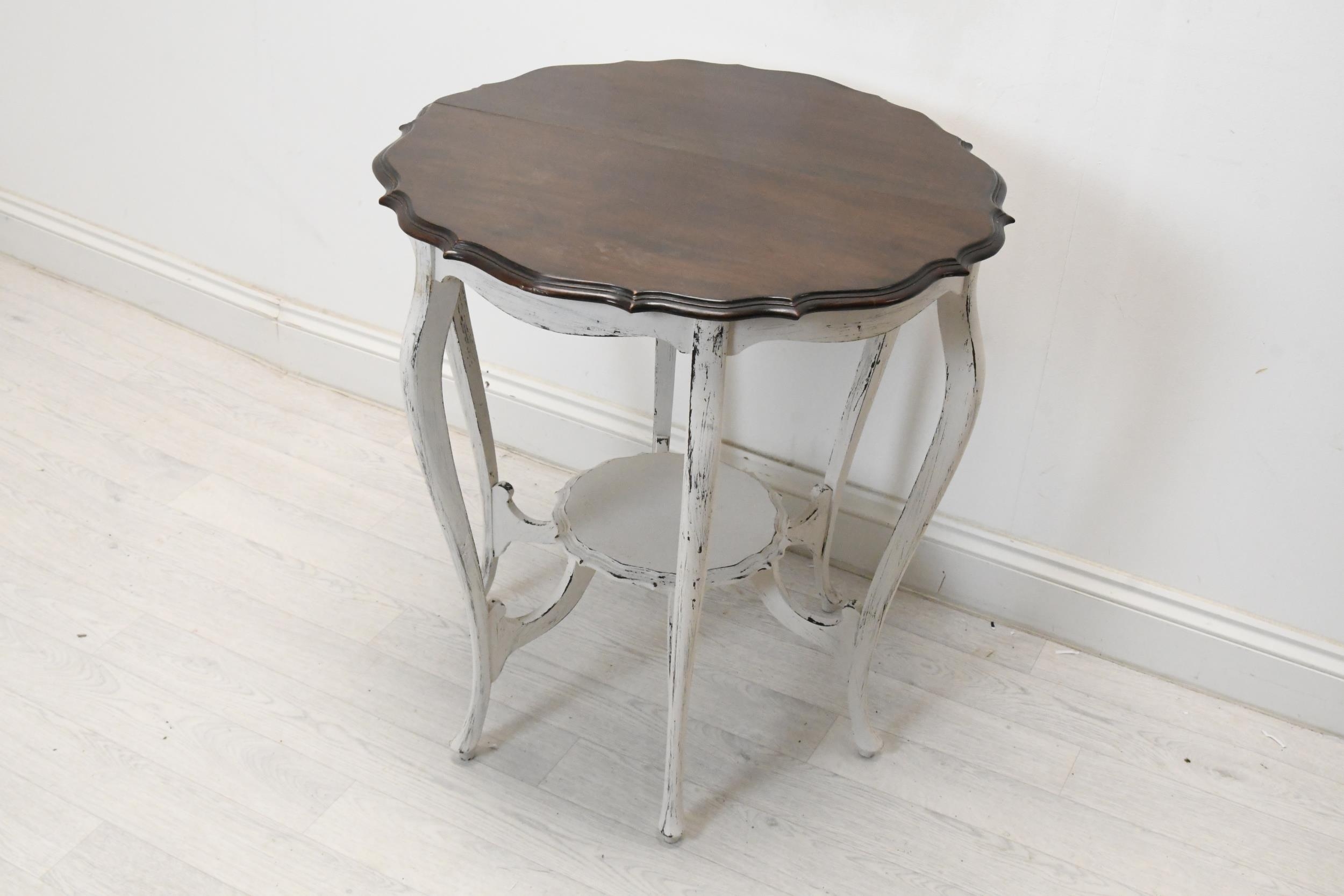 Occasional table, Edwardian mahogany, later painted. H.72 W.65 D.65 - Image 2 of 4