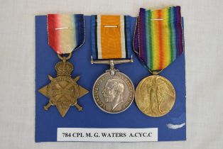 A rare set of WW1 medals. Cyclists were invaluable for reconnaissance but suffered high casualties.