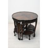 Nest of tables, Georgian style mahogany. H.58, 63cm diameter