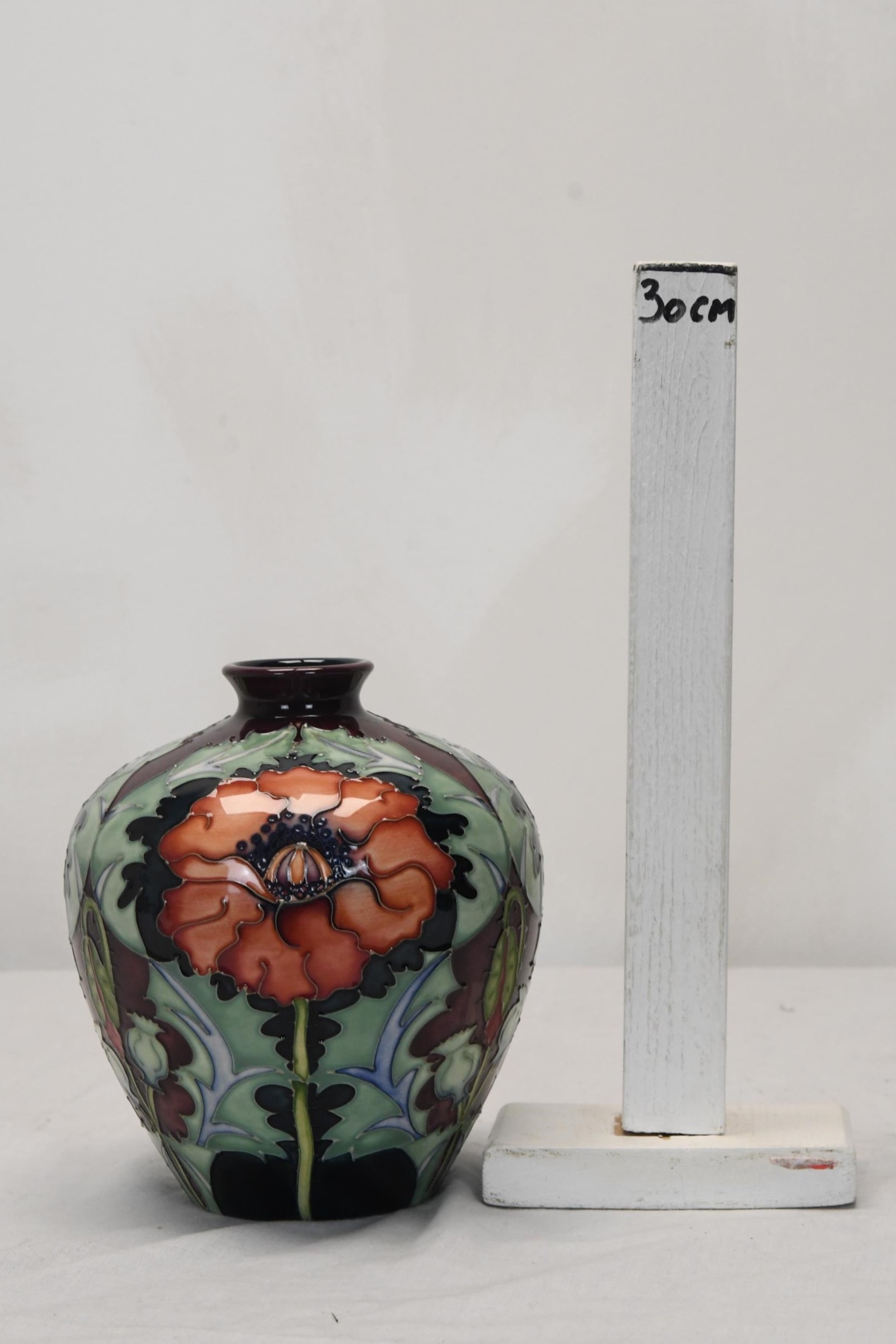 A Moorcroft baluster shaped vase. H.17 W.15 D.15 - Image 2 of 3