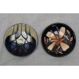 Two Moorcroft dishes. 12cm diameter