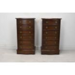 Chests of drawers, a pair, Georgian style mahogany. H.90 W.47 D.36