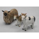 Three Beswick farm animals.