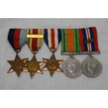 Medal group including oak leaf the King's Commendation for Brave Conduct.