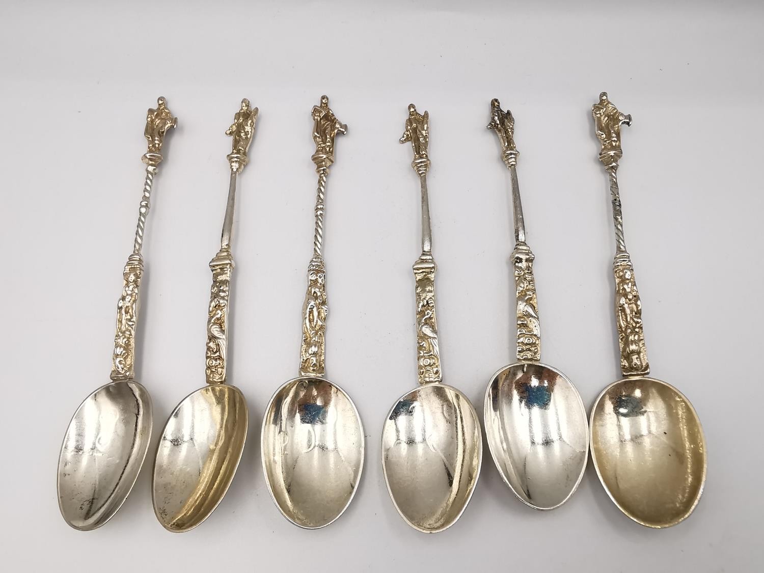 A collection of 19th and early 20th century silver and white metal cutlery, including a set of six - Image 2 of 18